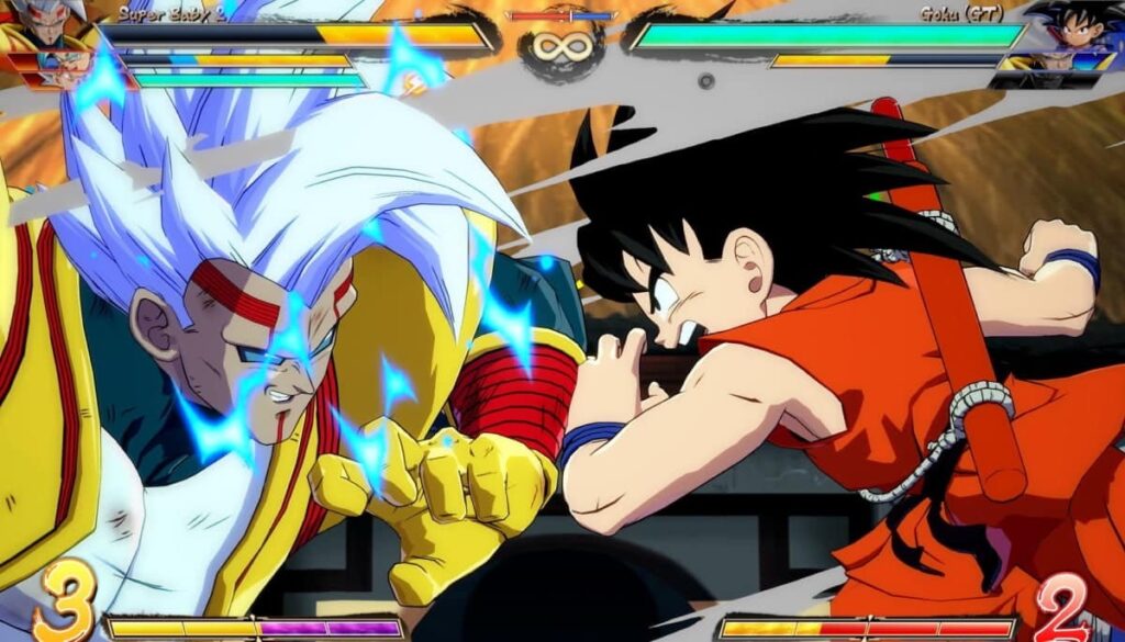 Das Bild zeigt Gameplay aus dem Kampfspiel Dragon Ball FighterZ