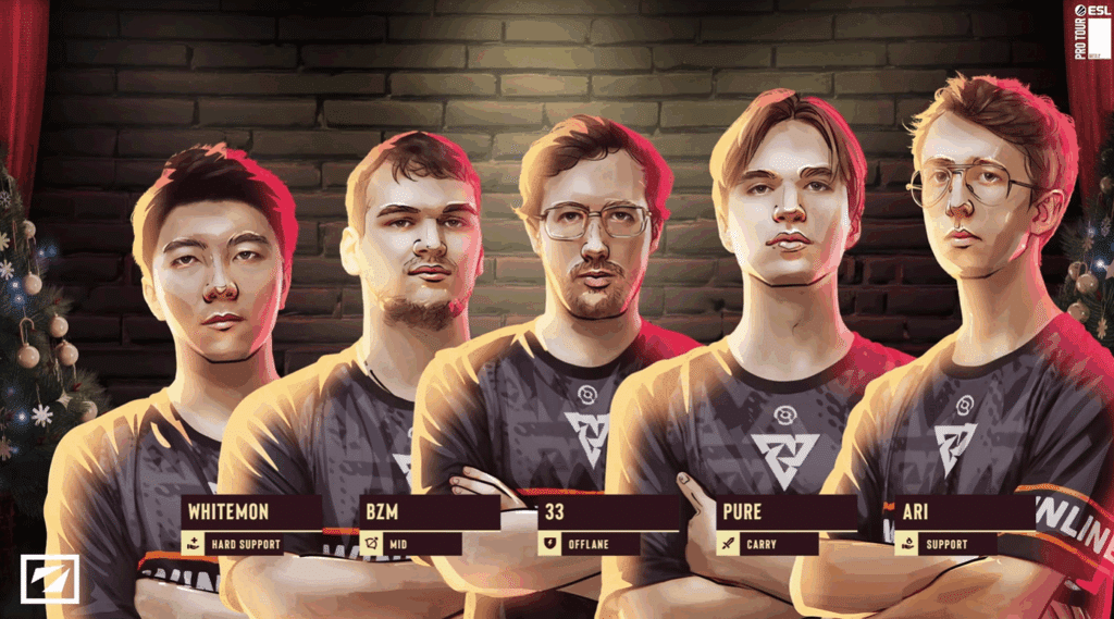 Tundra Esports Dota 2 team portraits during DreamLeague Season 27