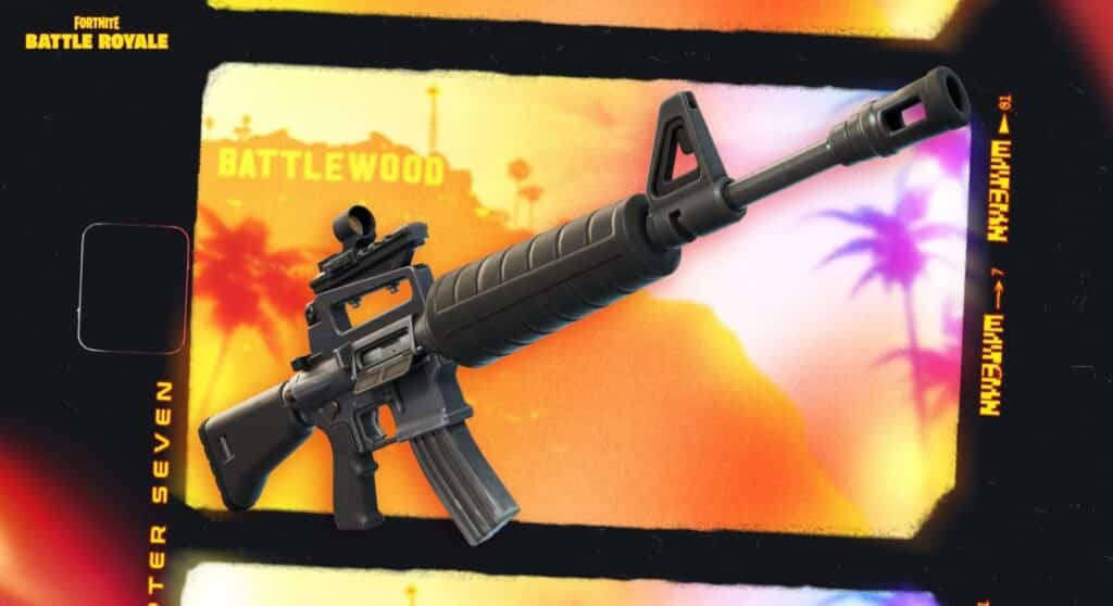 Fortnite Chapter 7 Season 1 Deadeye AR showcased in the assault rifle tier list