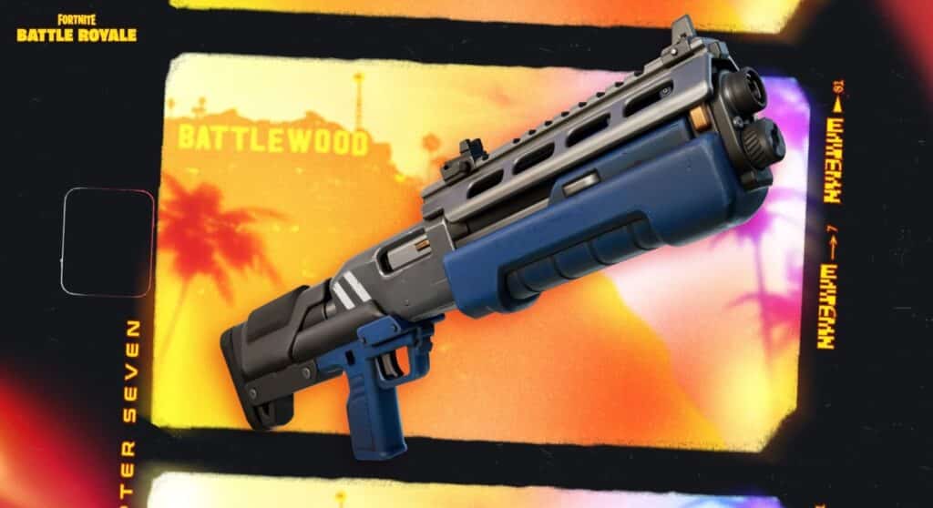 Fortnite Chapter 7 Season 1 Iron Pump Shotgun highlighted in the shotgun tier list