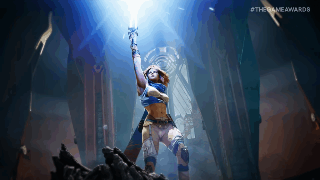 Highguard in-game Warden retrieving sword used to summon Shieldbreaker 