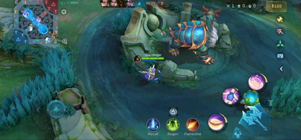 Das vorgestellte Spiel ist Mobile Legends: Bang Bang. Dem Benutzernamen und den Fähigkeiten nach zu urteilen, ist der gezeigte Held Granger.