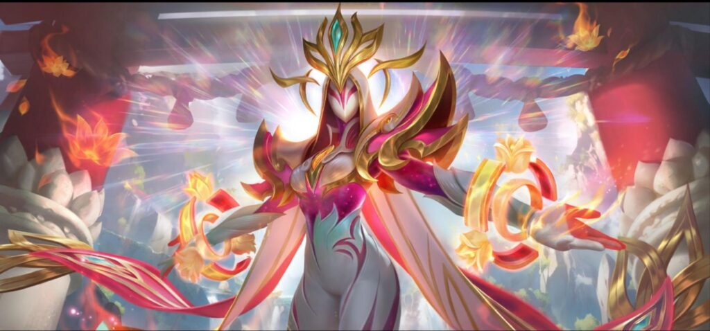 Dies ist Yves „Flame Lotus“-Skin aus dem Spiel Mobile Legends: Bang Bang