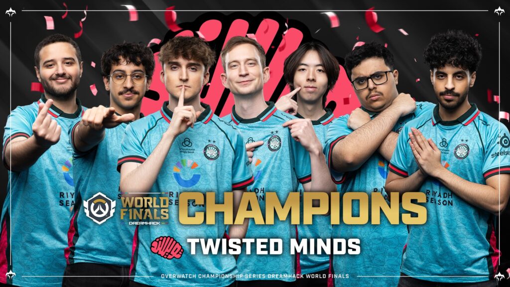 Twisted Mins-Championliste für das Gruppenfoto der OWCS World Finals