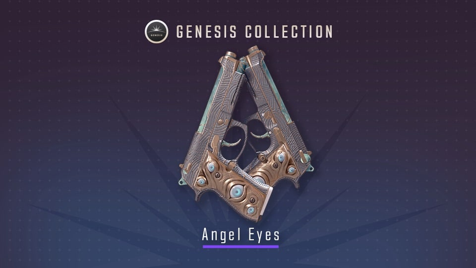 The item presented is the Dual Berettas | Angel Eyes weapon skin from the game Counter-Strike 2