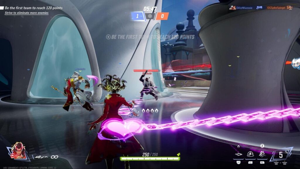 Scarlet Witch ataca a los enemigos en un combate caótico en el modo Annihilation de Marvel Rivals