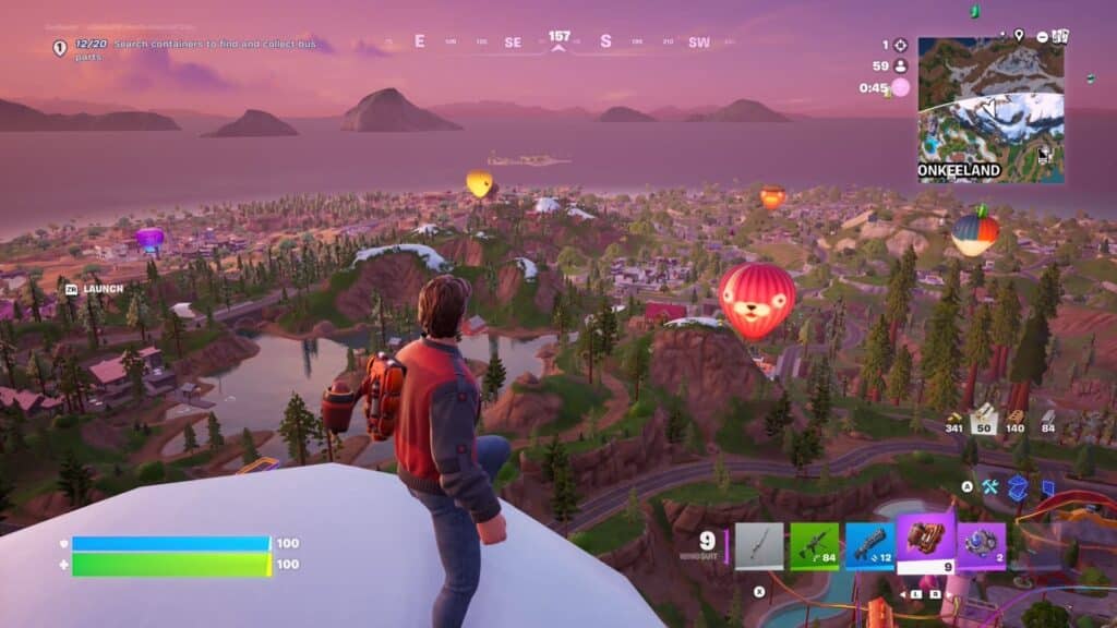 Here's a screenshot from Fortnite: Battle Royale on a map area called Wonkeeland