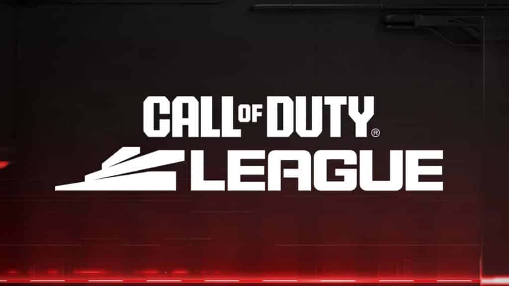 Image of Call of Duty League logo on a black and red background