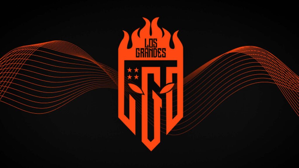 Image of LOS Grandes logo on a black and orange background