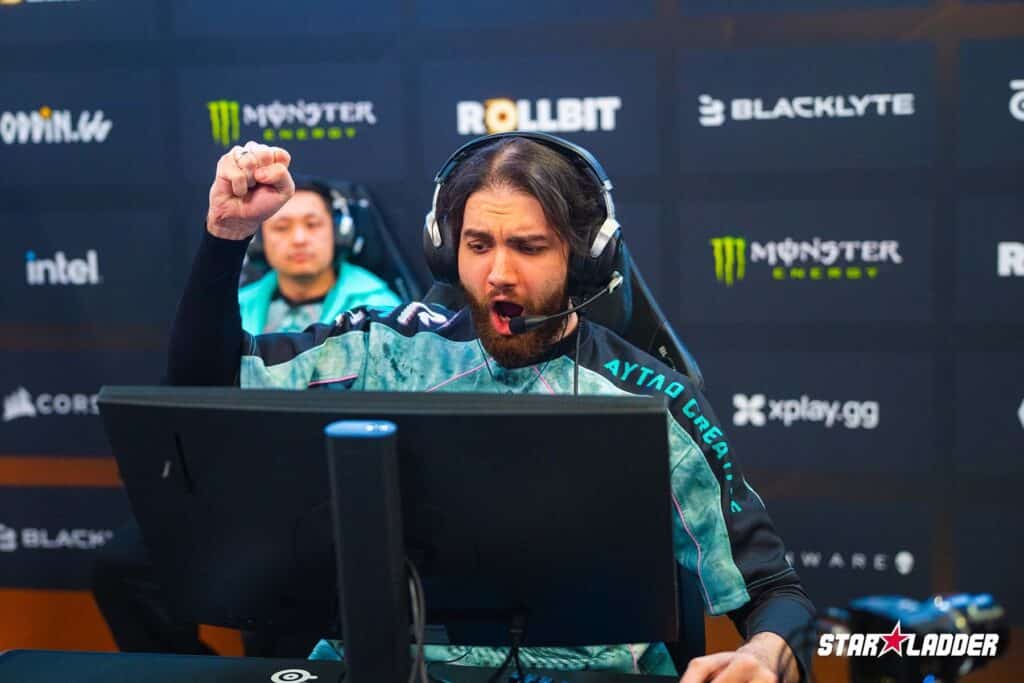 Image of Parivision Counter-Strike 2 player cheering while competing at StarLadder Budapest Major 2025