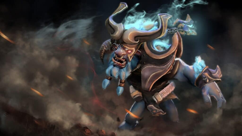 Der Charakter im Bild ist Spirit Breaker, ein spielbarer Held aus dem beliebten MOBA-Spiel Dota 2