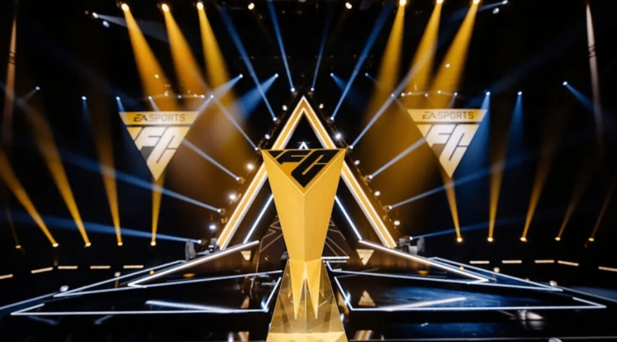 FC Pro 25 World Championship stage with trophy