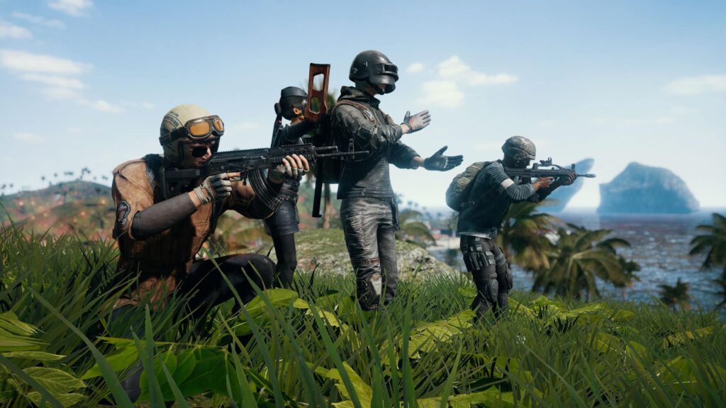 PUBG game screenshot featuring soldiers in the field