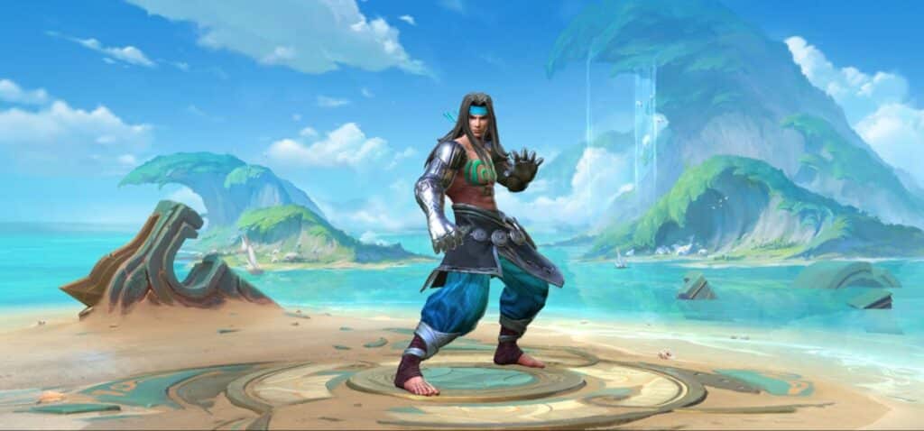 Das Bild zeigt einen Charakter aus MLBB namens Badang