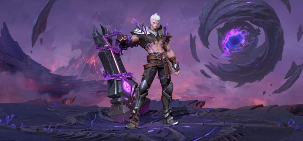 Das Bild zeigt einen Charakter aus MLBB namens Povious