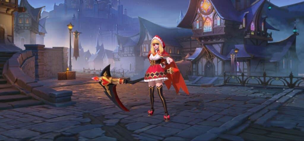 Das Bild zeigt einen Charakter aus MLBB namens Ruby