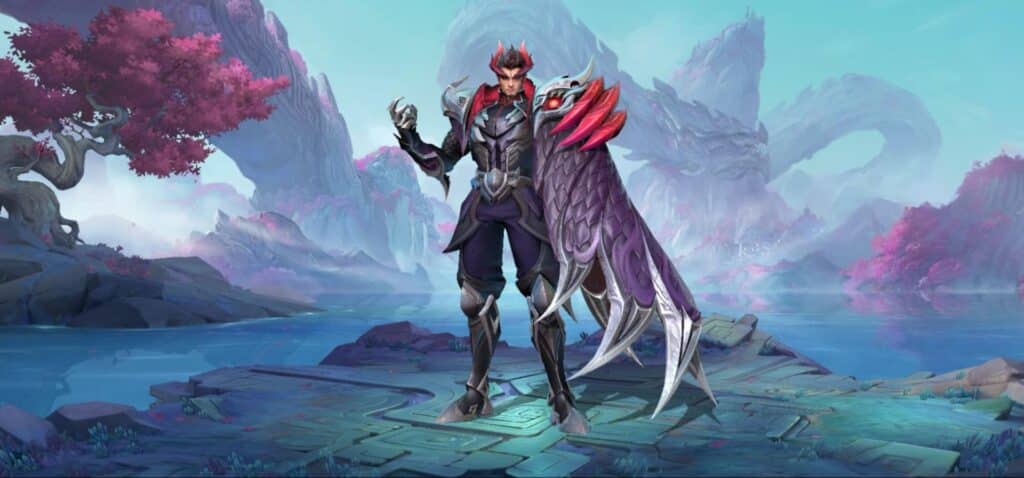 Das Bild zeigt einen Charakter aus MLBB namens Yu Zhong