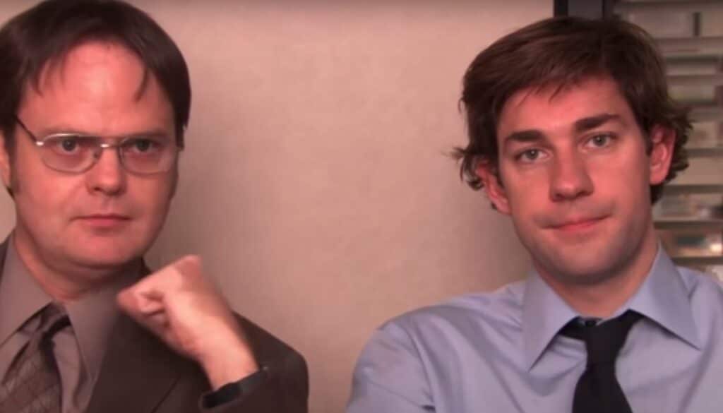 Dwight Schrute (links) und Jim Halpert (rechts) aus der TV-Show The Office