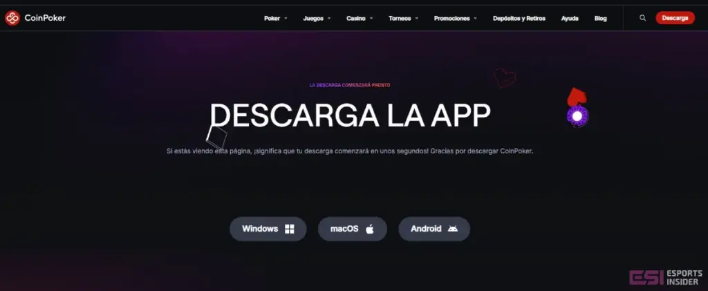 descargar app poker coinpoker
