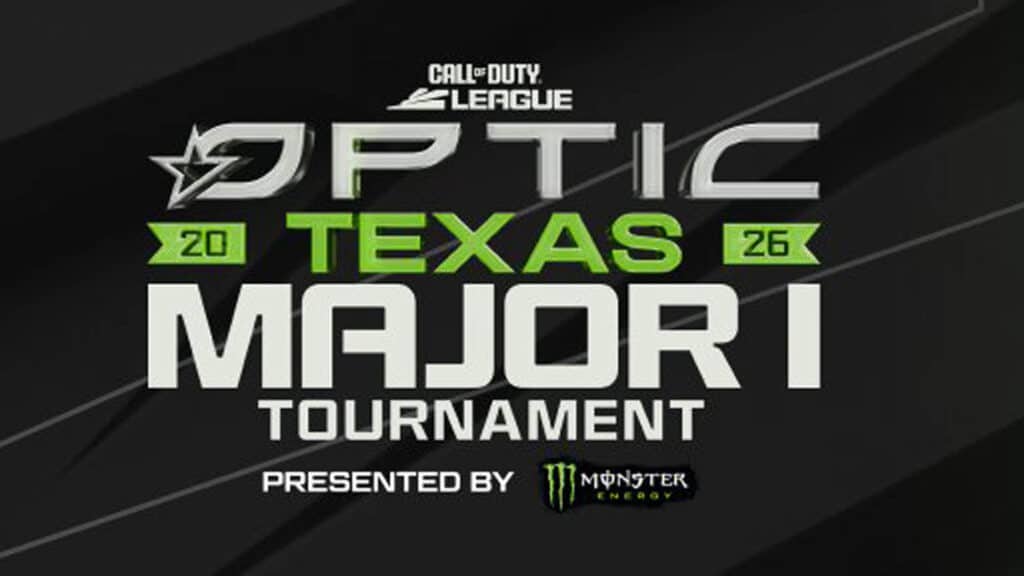 Image of CDL Major 1 logo on a black background. The Monster Energy logo is underneath the main body of text