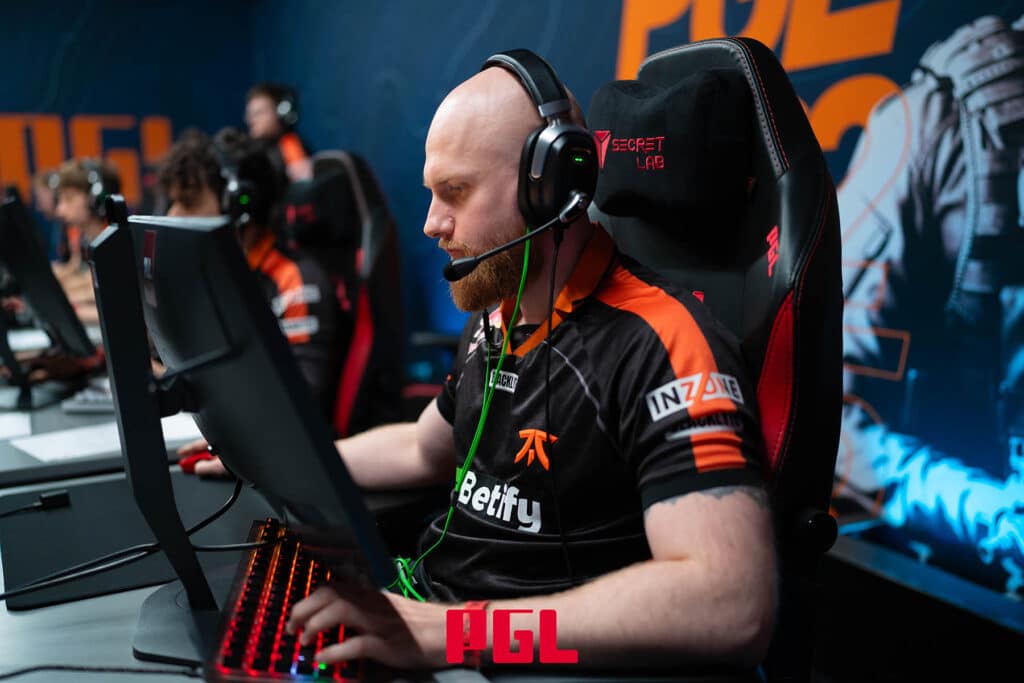 Image of Fnatic Counter-Strike player KRIMZ competing at PGL esports event