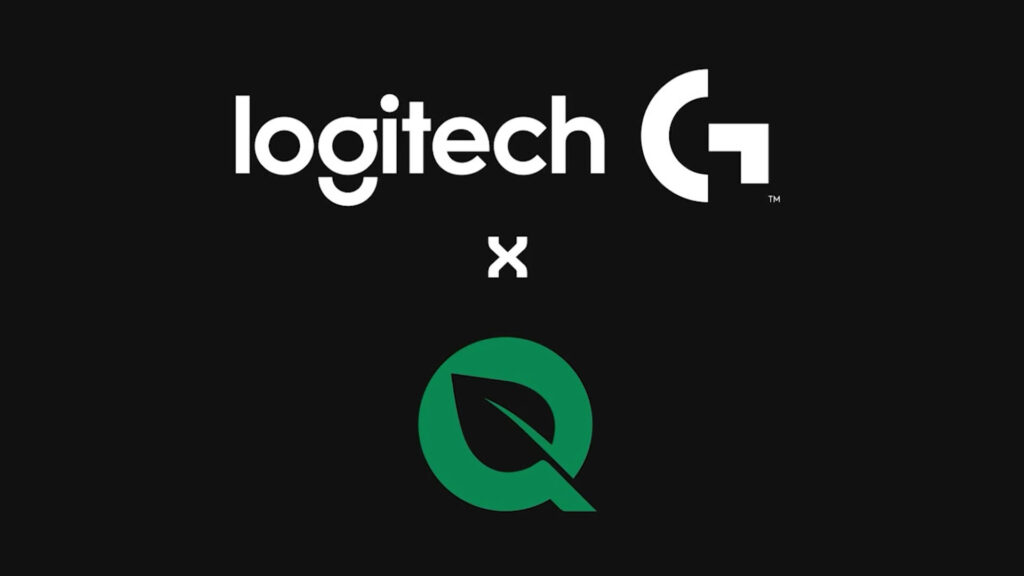Image of Logitech G and FlyQuest logos on a black background