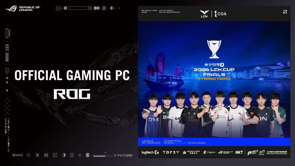 ROG is aangesteld als de officiële pc-sponsor voor de LCK Cup-finale van 2026