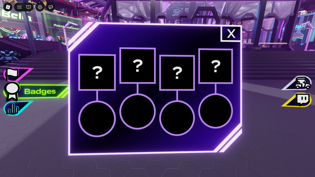 Recoge 4 insignias de Bloxfest para obtener el casco Glitch en Roblox Twitch Rivals