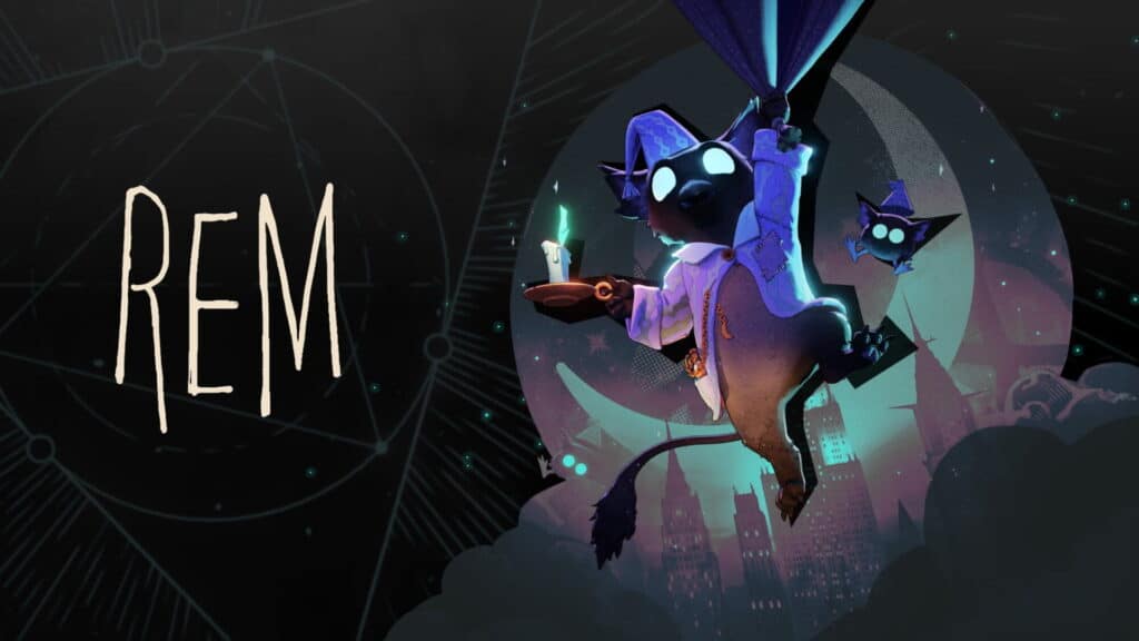L'eroe della situazione di stallo, Rem, fluttua sopra la città mentre tiene in mano una candela ed è accompagnato da piccoli aiutanti.