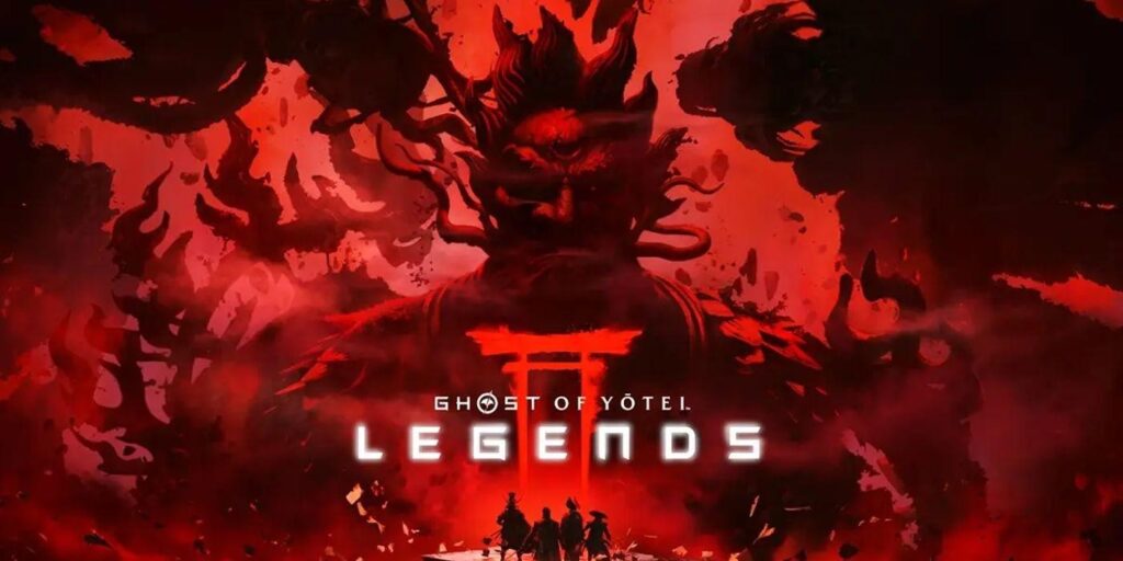 Ghost of Yōtei Legends key art with red demonic figure