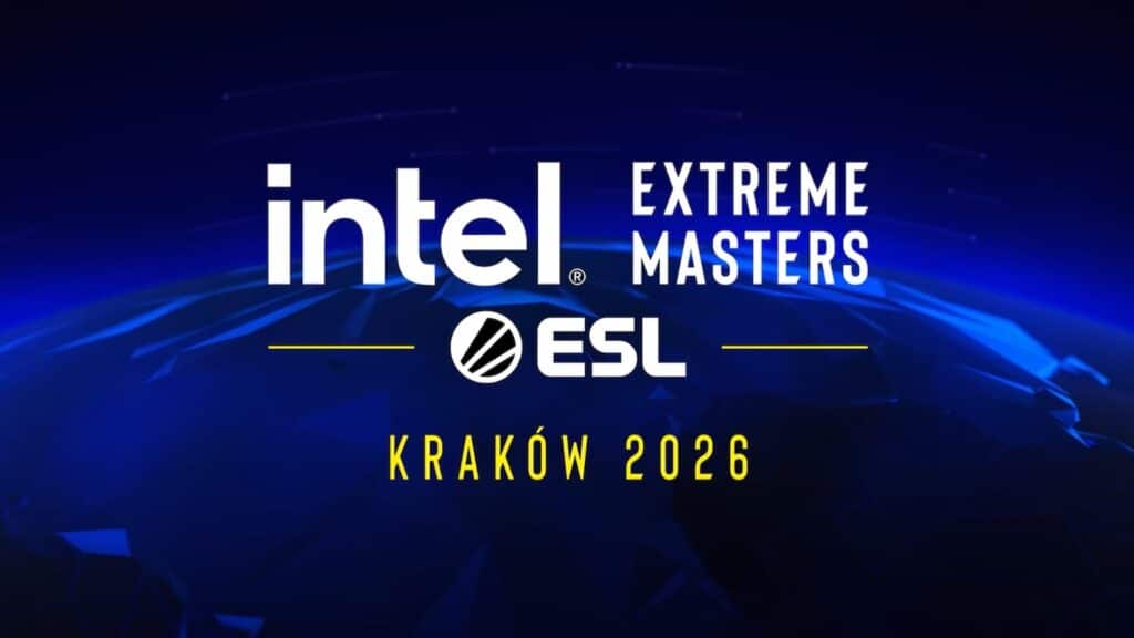 Official Intel Extreme Masters (ESL) Kraków 2026 promotional graphic