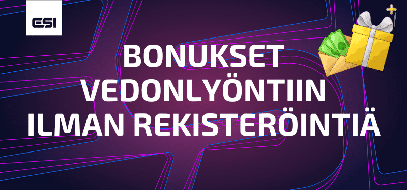 bonukset vedonlyöntiin ilman rekisteröitymistä