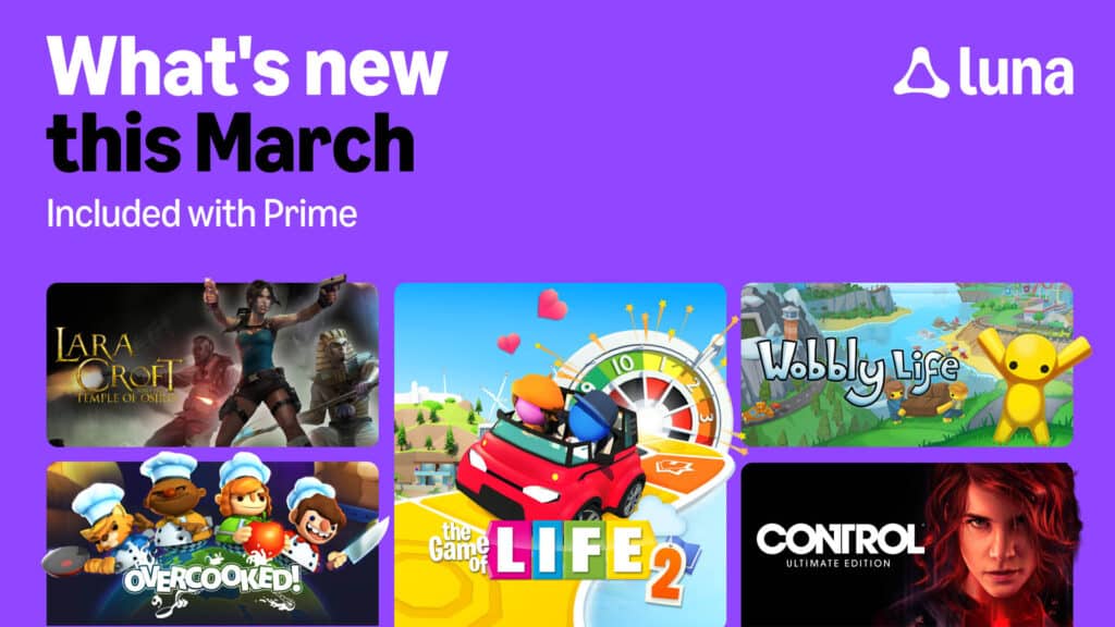 March 2026 games included with Prime