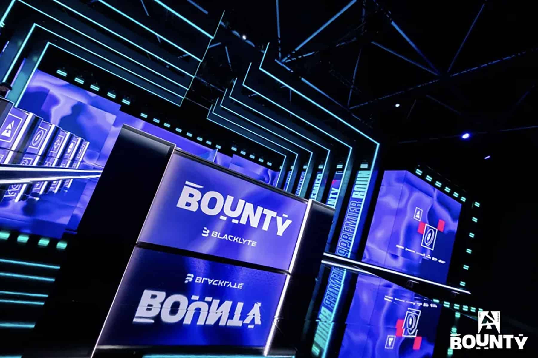 Image of BLAST Bounty stage illuminated with light blue lighting