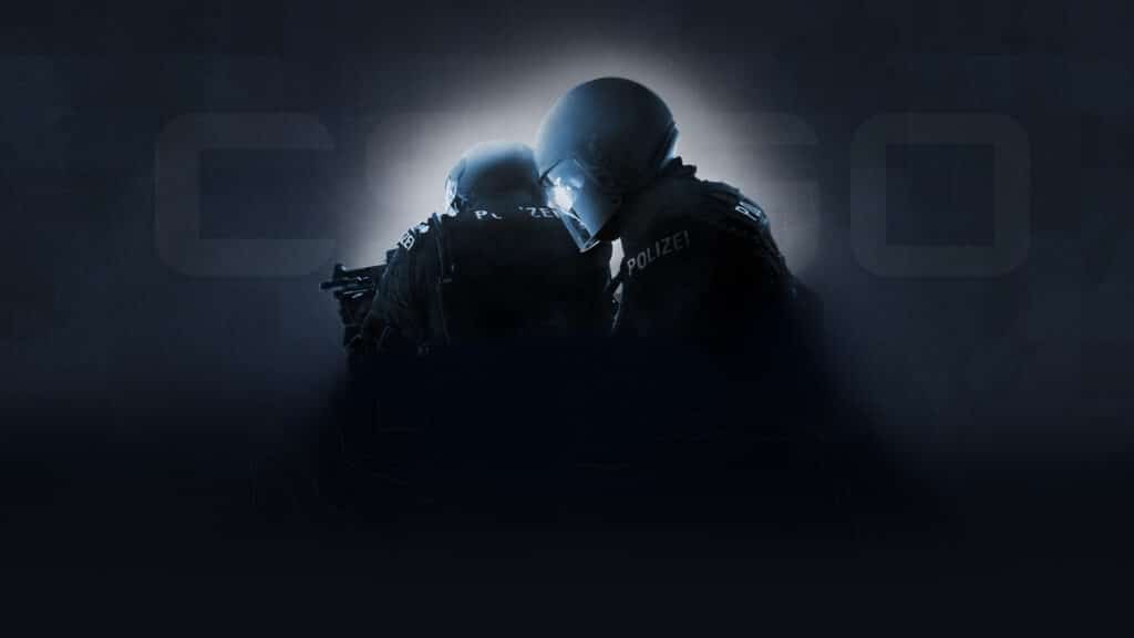 Image of Counter-Strike: Global Offensive players highlighted with a white circle on a dark background