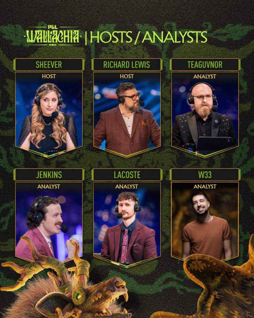 PGL commentators and hosts