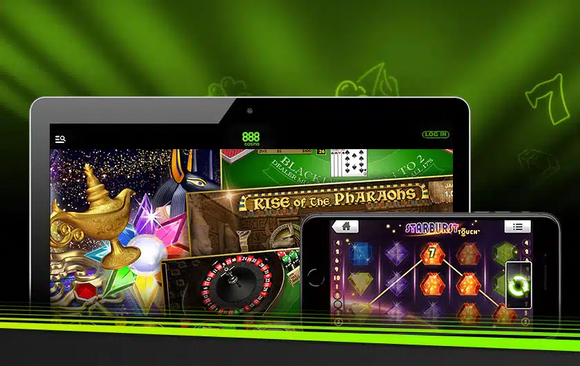 888 Casino app op tablet en mobiel