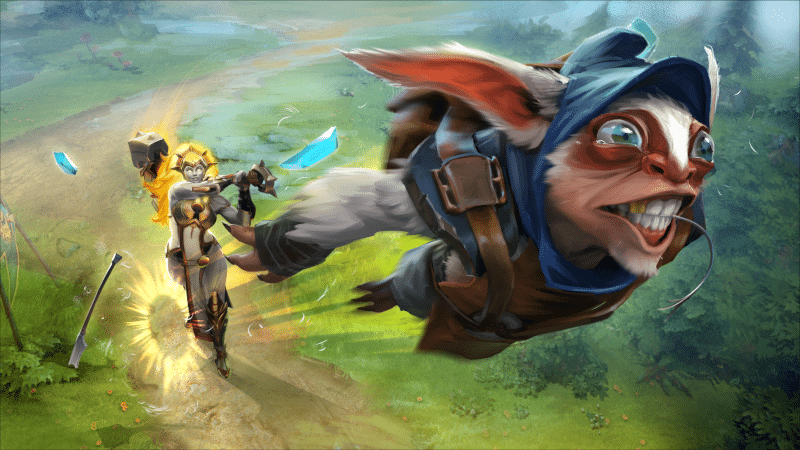image of dota 2 heroes meepo and dawnbreaker