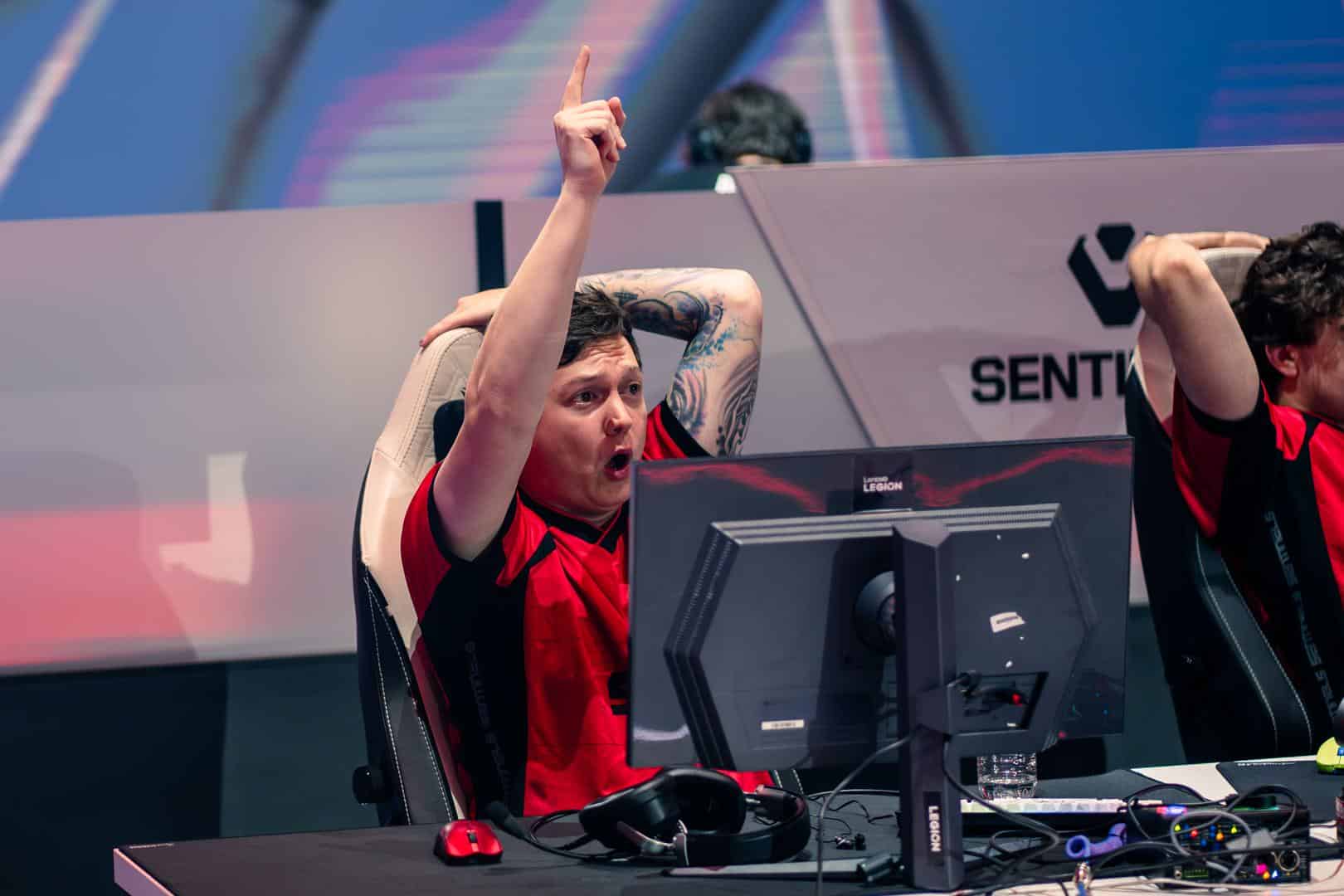 Bowen "Monsoon" Fuller competing at the Esports World Cup for Team Sentinels