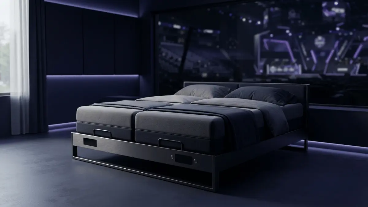 Smart mattress in an esports recovery suite representing KPL's sleep technology partnership